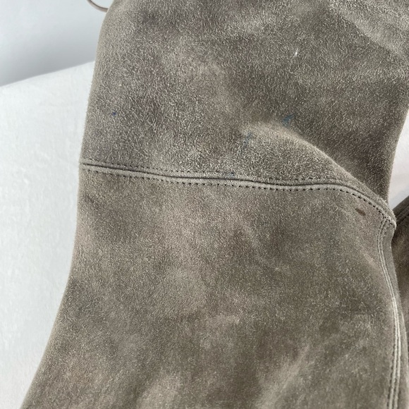Stuart Weitzman Lowland Suede Over-the-Knee Boots in Taupe Size 7.5 - Picture 8 of 16